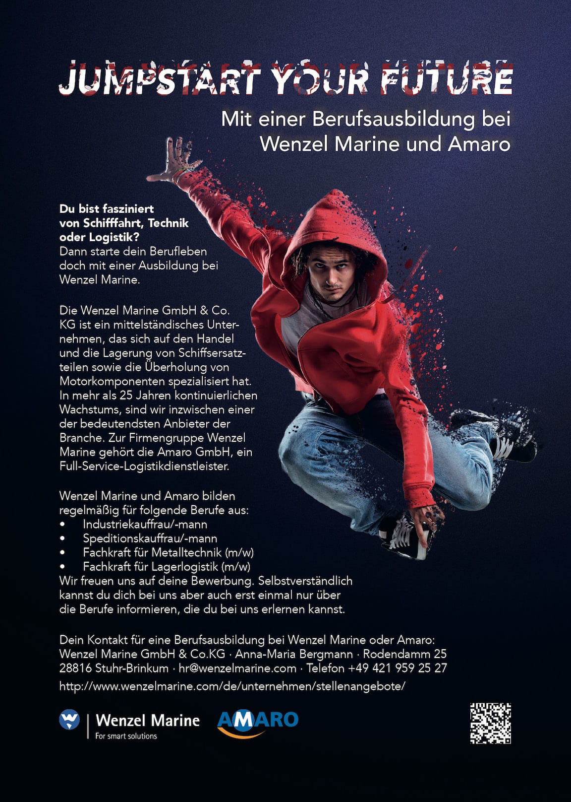 Wenzel Marine Jumpstart Plakat und Anzeige
